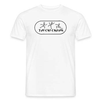 taichi chuan mouvement des 3 formes - T-shirt homme - blanc - Devant - AI Model Male 178 dark (178cm)