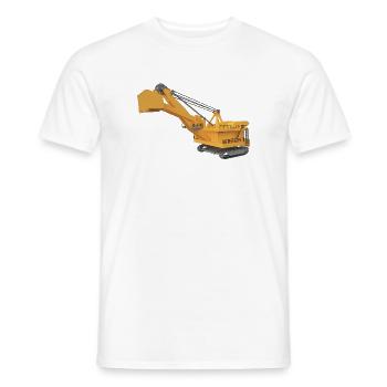 Huge excavator - Men's T-Shirt - white - Front - AI Model Male 178 dark (178cm)