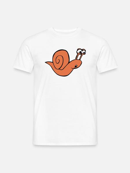cartoon style snail - Men's T-Shirt - white