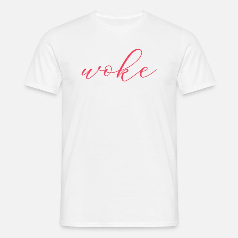Autodérision : WOKE - T-shirt Homme - blanc