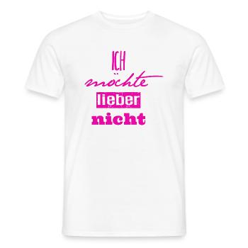 Bartleby der Schreiber - Ich möchte lieber nicht - Männer T-Shirt - Weiß - Vorne - AI Model Male 178 dark (178cm)