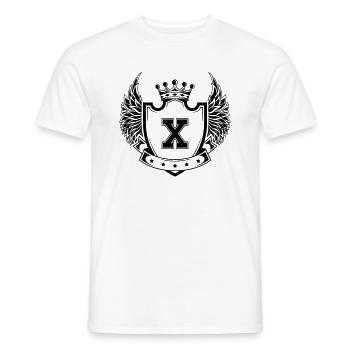 Wappen X - Männer T-Shirt - Weiß - Vorne - AI Model Male 178 dark (178cm)