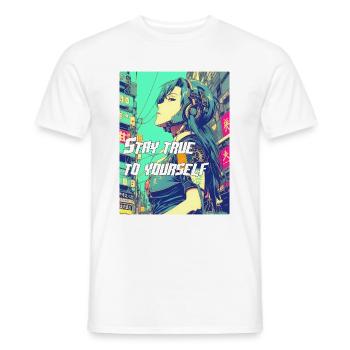 Bleiben Sie sich selbst treu - Männer T-Shirt - Weiß - Vorne - AI Model Male 178 dark (178cm)