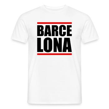 Barcelone Design 2 - T-shirt homme - blanc - Devant - AI Model Male 178 dark (178cm)