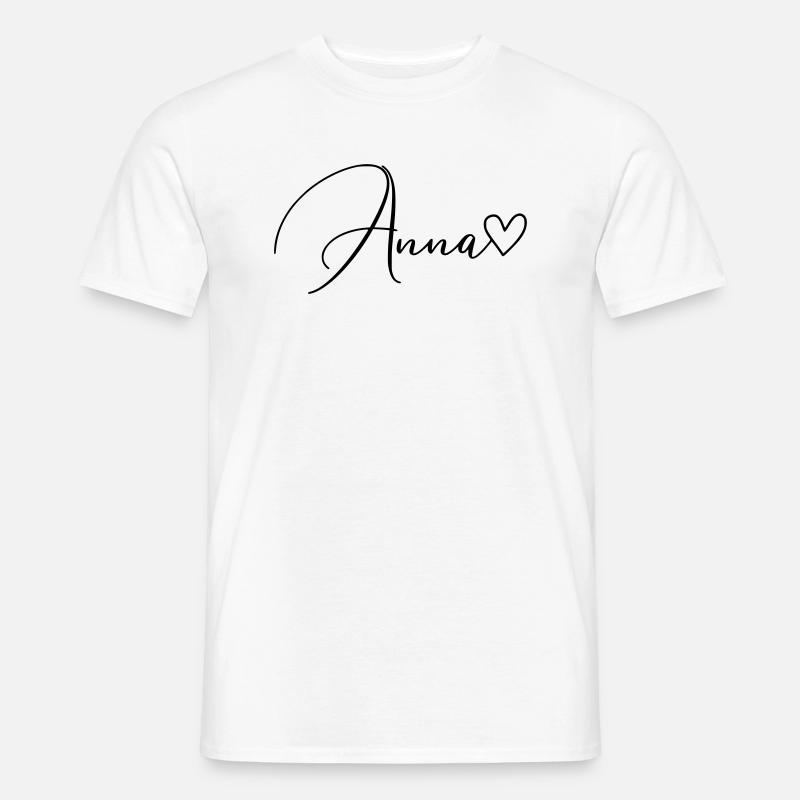 Anna Name Vorname Mädchen - Männer T-Shirt - Weiß