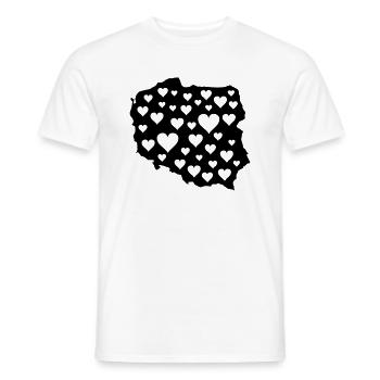 Poland Love - Men's T-Shirt - white - Front - AI Model Male 178 dark (178cm)