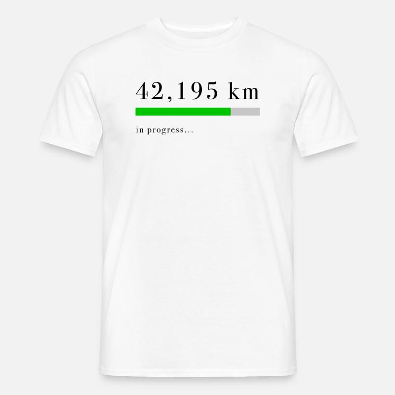 42,195 km in progress - Männer T-Shirt - Weiß