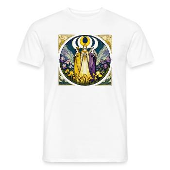 Triple Déesse - T-shirt homme - blanc - Devant - AI Model Male 178 dark (178cm)
