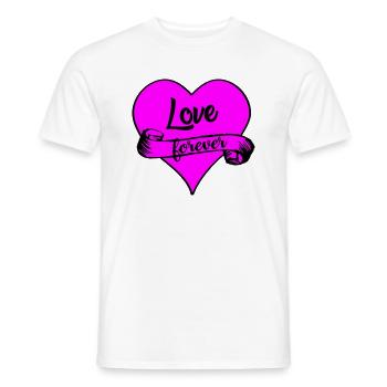 l’amour pour toujours - T-shirt homme - blanc - Devant - AI Model Male 178 dark (178cm)
