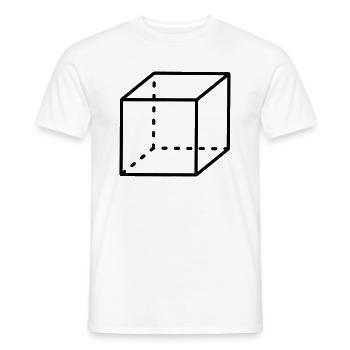 Cube Math - Men's T-Shirt - white - Front - AI Model Male 178 dark (178cm)