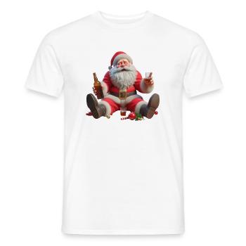Père Noël ivre 2 - T-shirt homme - blanc - Devant - AI Model Male 178 dark (178cm)