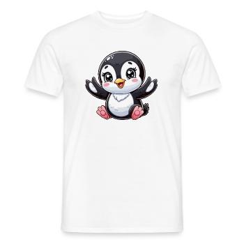 Baby-Pinguin - Männer T-Shirt - Weiß - Vorne - AI Model Male 178 dark (178cm)