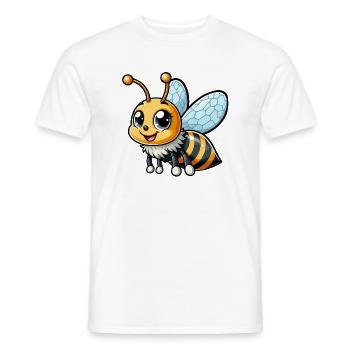 Bee - Men's T-Shirt - white - Front - AI Model Male 178 dark (178cm)