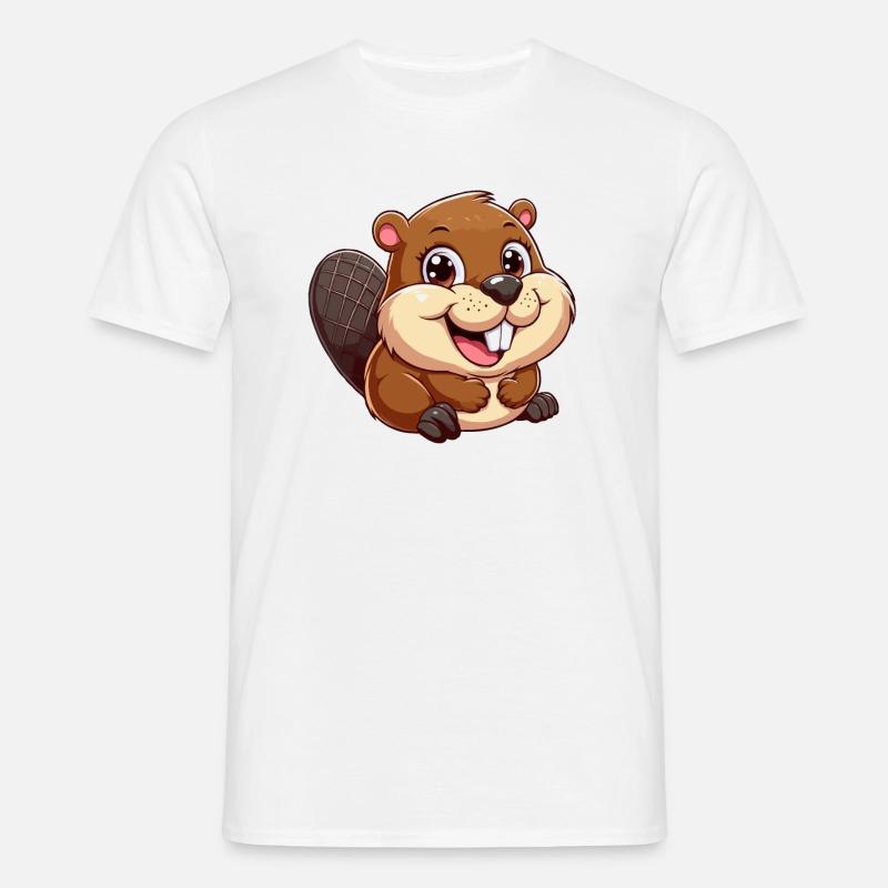 Beververt - Männer T-Shirt - Weiß
