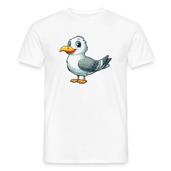 Mouette - T-shirt homme - blanc - Devant - AI Model Male 178 dark (178cm)