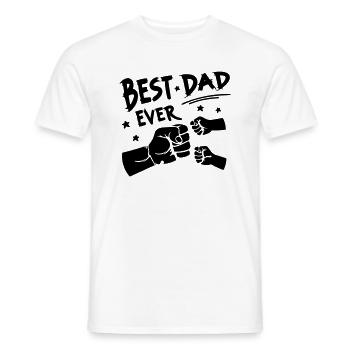 beste vader ooit - Heren T-shirt - wit - Voor - AI Model Male 178 dark (178cm)