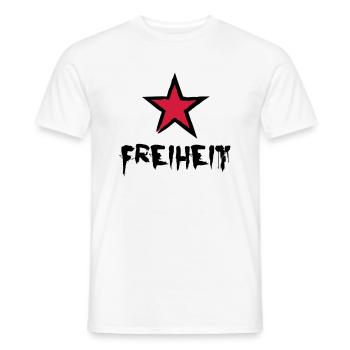 Freiheit - Männer T-Shirt - Weiß - Vorne - AI Model Male 178 dark (178cm)