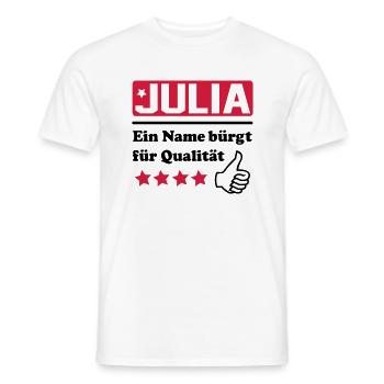 julia - Men's T-Shirt - white - Front - AI Model Male 178 dark (178cm)
