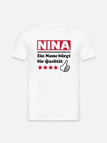 nina - Men's T-Shirt - white