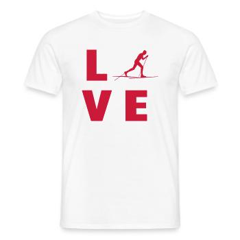 Langlaufen / Langlauf / eislaufen / Langläufer - Männer T-Shirt - Weiß - Vorne - AI Model Male 178 dark (178cm)