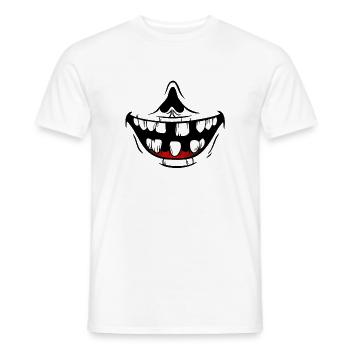 Clown maléfique, clown d'horreur, clown psychopathe - T-shirt homme - blanc - Devant - AI Model Male 178 dark (178cm)