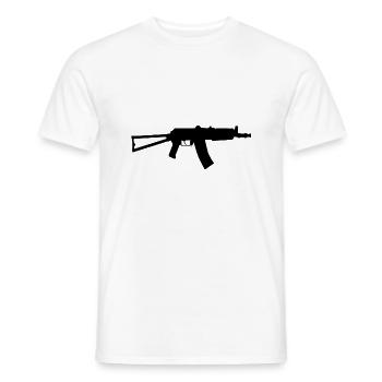 Russian Russian machine gun ak - Men's T-Shirt - white - Front - AI Model Male 178 dark (178cm)