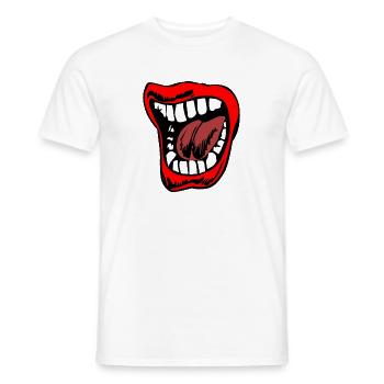 Halloween Evil Horror Clown Joker Smile face - Men's T-Shirt - white - Front - AI Model Male 178 dark (178cm)