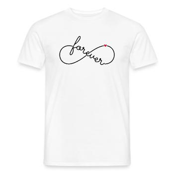 Infinity symbol Infinity forever - Men's T-Shirt - white - Front - AI Model Male 178 dark (178cm)