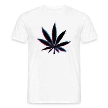 Effet de mauvaises herbes 3D - T-shirt homme - blanc - Devant - AI Model Male 178 dark (178cm)