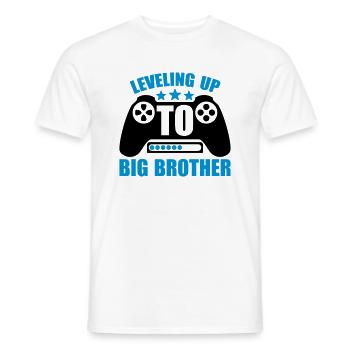 Leveling up big brother - Männer T-Shirt - Weiß - Vorne - AI Model Male 178 dark (178cm)