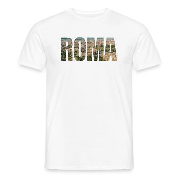 roma rome - T-shirt homme - blanc - Devant - AI Model Male 178 dark (178cm)