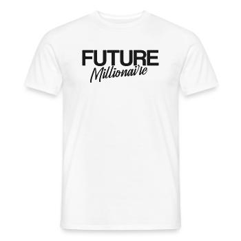 Future millionair, dunkler Aufdruck - Männer T-Shirt - Weiß - Vorne - AI Model Male 178 dark (178cm)