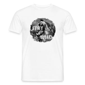 StayWild - Männer T-Shirt - Weiß - Vorne - AI Model Male 178 dark (178cm)