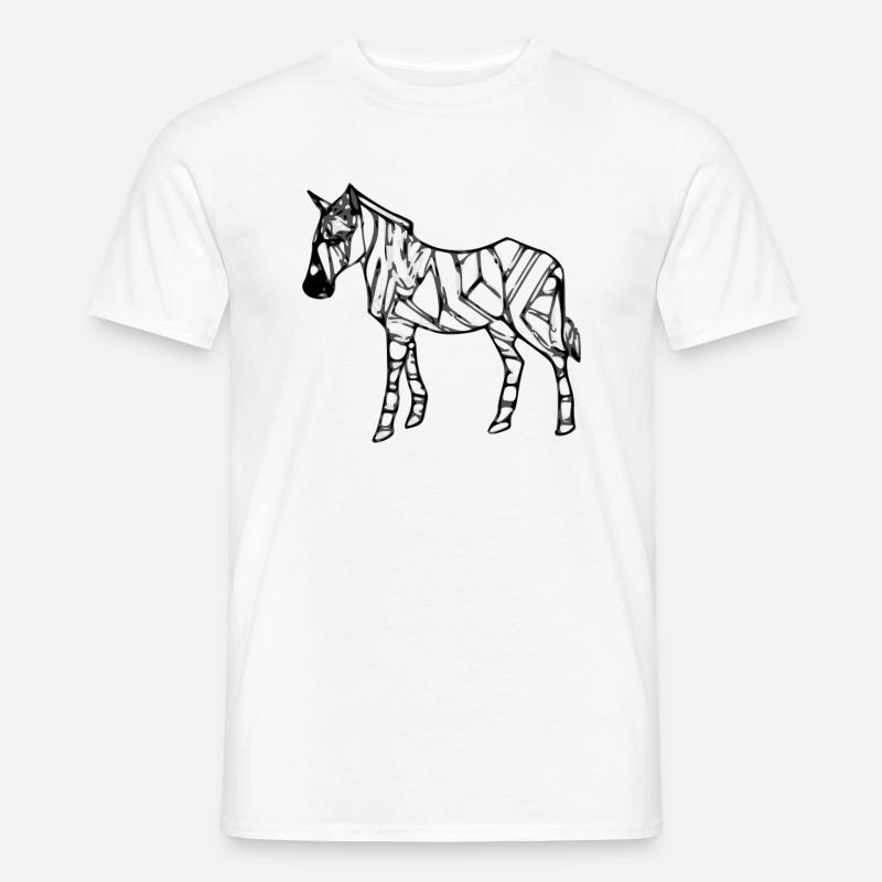 Das Zebra - Männer T-Shirt - Weiß