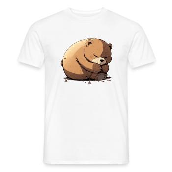 Meenee the sleeper bear - Men's T-Shirt - white - Front - AI Model Male 178 dark (178cm)