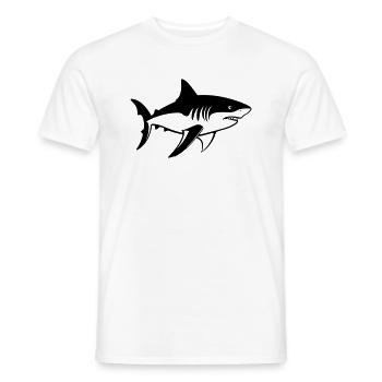 Shark - Men's T-Shirt - white - Front - AI Model Male 178 dark (178cm)
