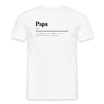 Papa - Cadeau original, définition - T-shirt homme - blanc - Devant - AI Model Male 178 dark (178cm)