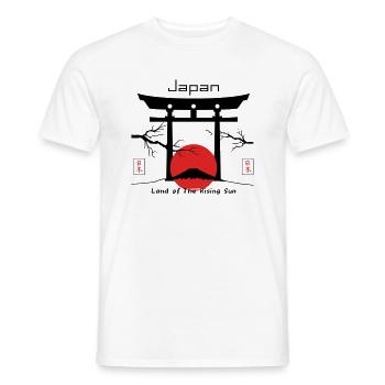 Japon - T-shirt homme - blanc - Devant - AI Model Male 178 dark (178cm)