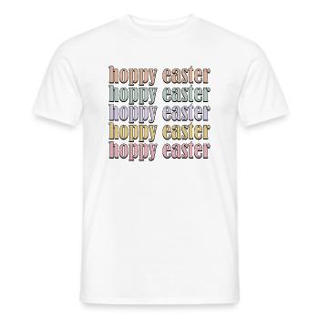 Hoppy Easter Design Schriftzug - Männer T-Shirt - Weiß - Vorne - AI Model Male 178 dark (178cm)