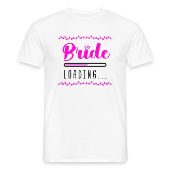 Chargement de la mariée - T-shirt homme - blanc - Devant - AI Model Male 178 dark (178cm)