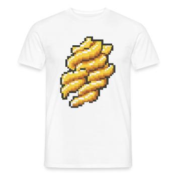 Nudeln Pasta Pixel Gamer - Männer T-Shirt - Weiß - Vorne - AI Model Male 178 dark (178cm)