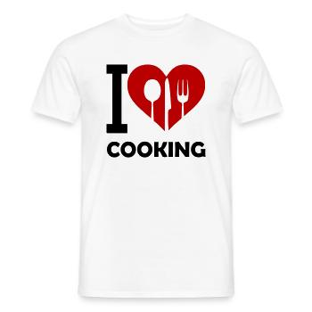 J’adore cuisiner 02 - T-shirt homme - blanc - Devant - AI Model Male 178 dark (178cm)