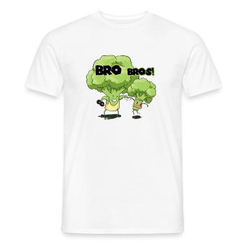 Bro Bros - Männer T-Shirt - Weiß - Vorne - AI Model Male 178 dark (178cm)