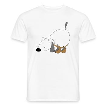 Chien - T-shirt homme - blanc - Devant - AI Model Male 178 dark (178cm)