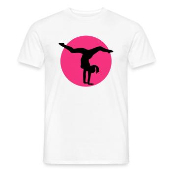 bodenturnen_f2 - Men's T-Shirt - white - Front - AI Model Male 178 dark (178cm)