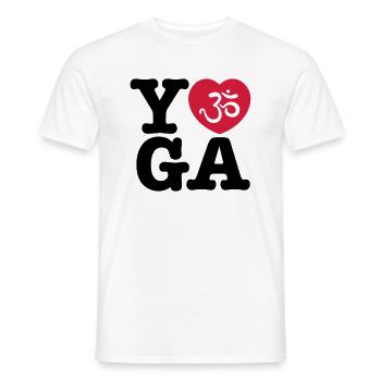 yoga - Männer T-Shirt - Weiß - Vorne - AI Model Male 178 dark (178cm)