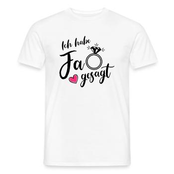 ich habe ja gesagt ring - Männer T-Shirt - Weiß - Vorne - AI Model Male 178 dark (178cm)