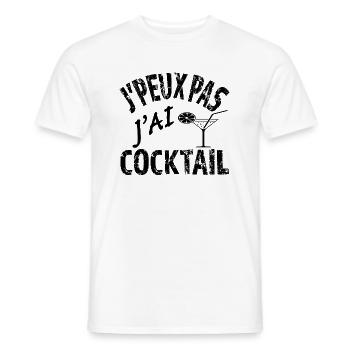 J Peux pas j ai Cocktail - T-shirt homme - blanc - Devant - AI Model Male 178 dark (178cm)