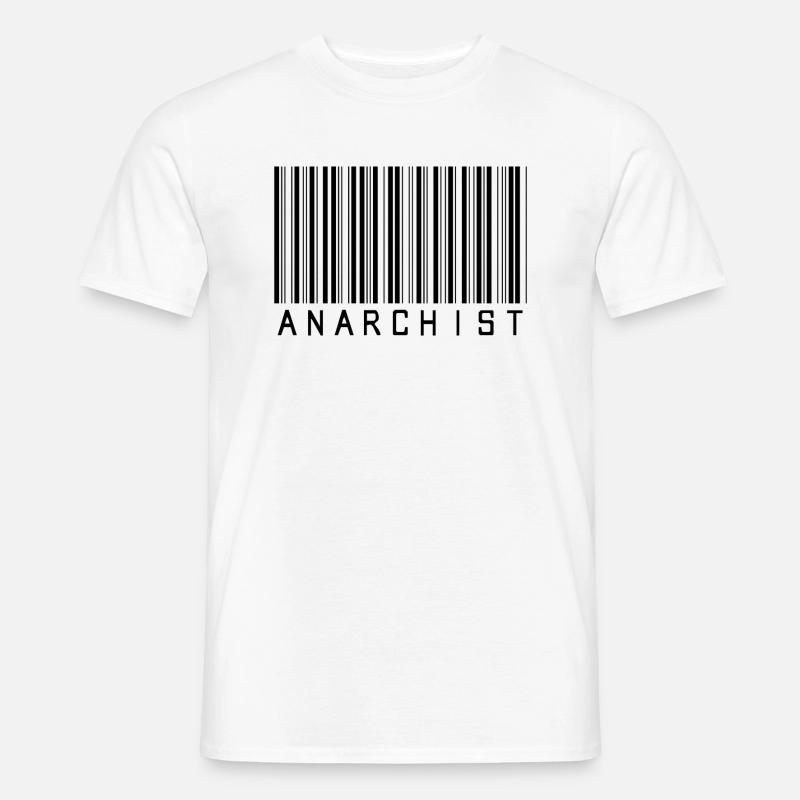 Anarchistischer Barcode - Männer T-Shirt - Weiß