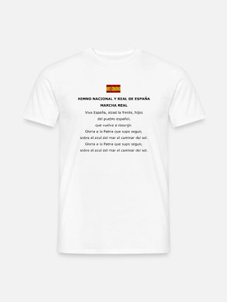 Himno nacional y real de España Marcha Real - T-shirt homme - blanc